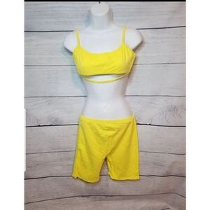 Women's 2 Piece Crop Top Shorts Set Large